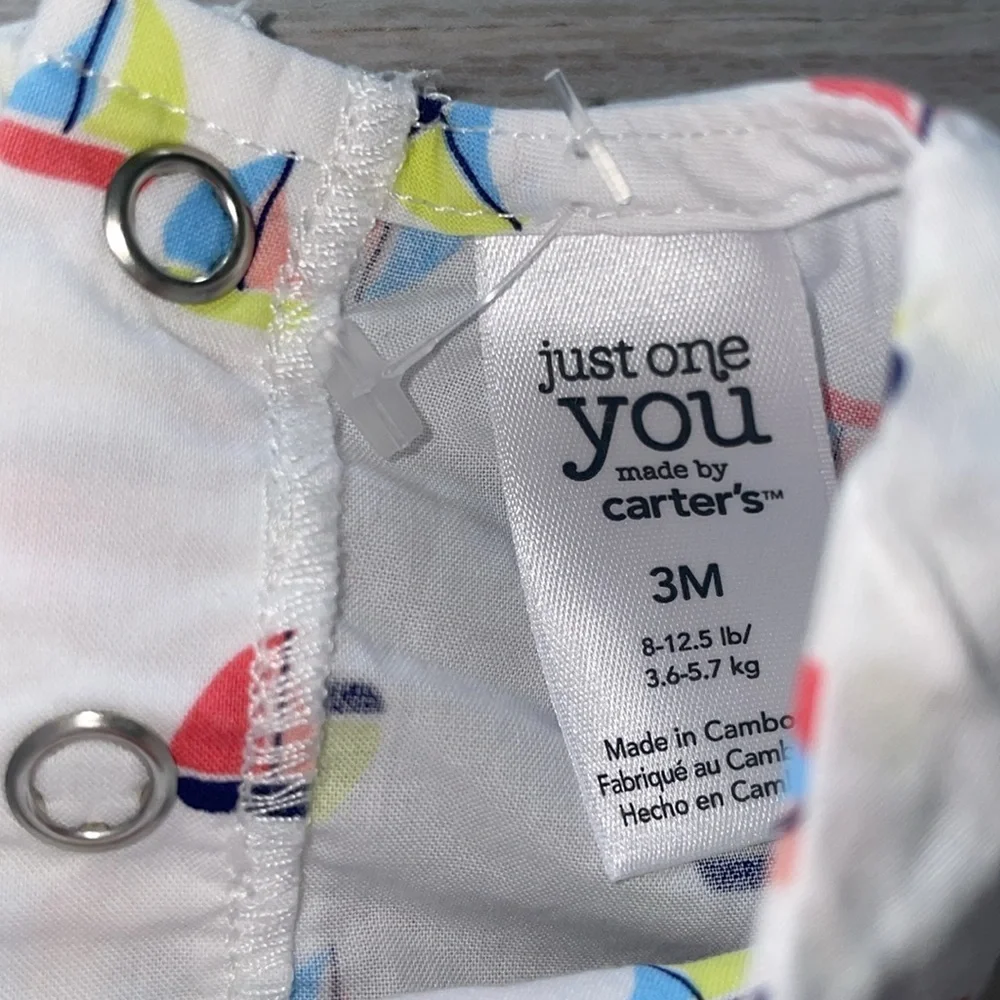 ⭐Carter’s Baby Girl 2-Piece Sailboat Summer Outfit, Size 3M⭐